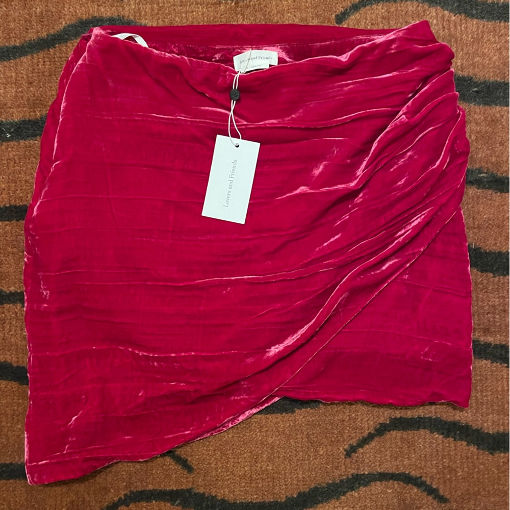 Lovers + Friends Kimora Mini Skirt in Magenta Pink  M NWT